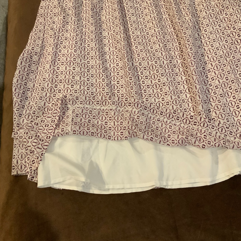 Madewell White Maroon 8 Silk Convertible Dress Twee Scandi Girl lightweight - Picture 10 of 15